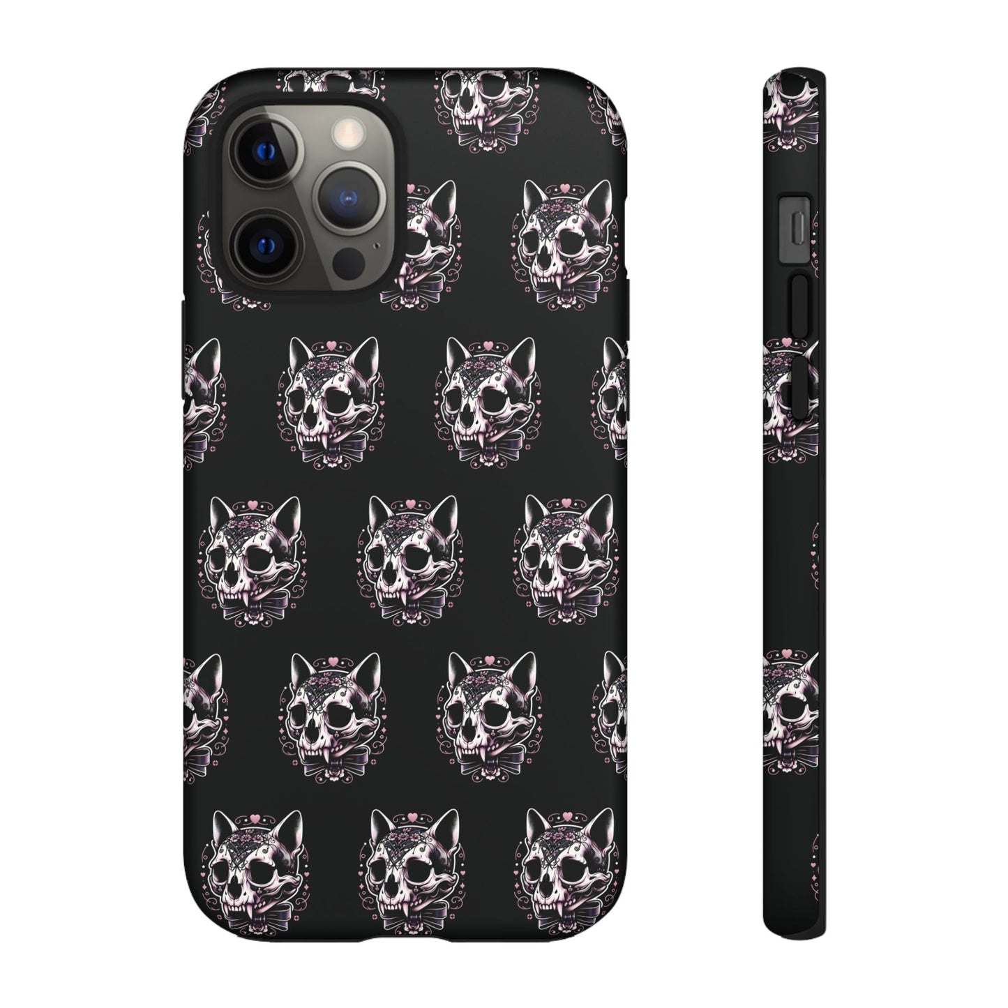 Cat Skull Dark Coquette Phone Case