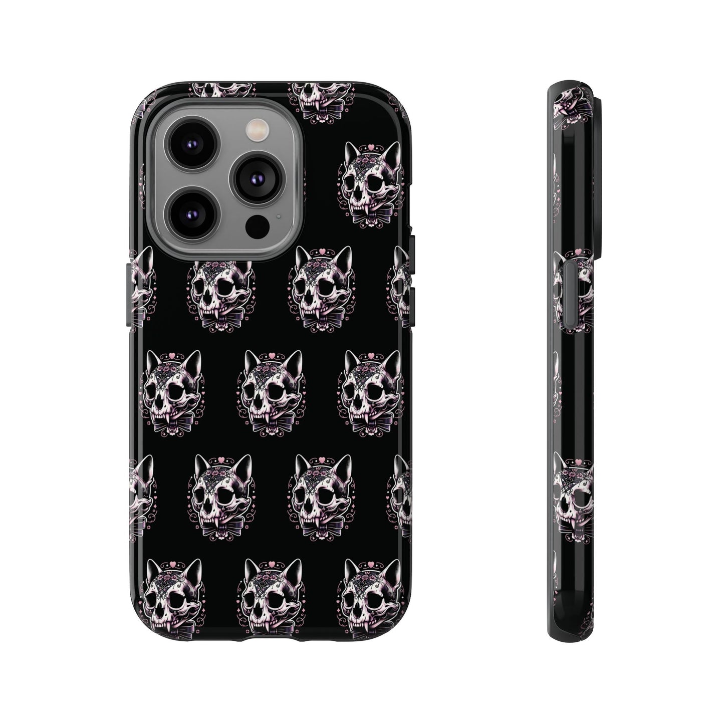 Cat Skull Dark Coquette Phone Case