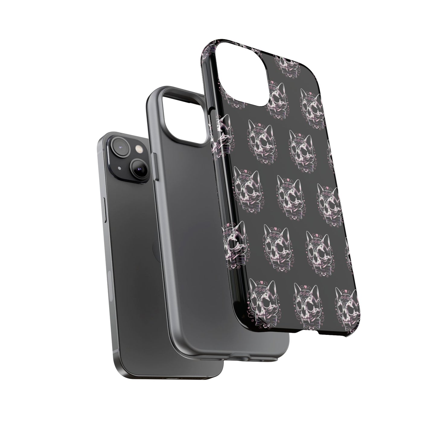 Cat Skull Dark Coquette Phone Case