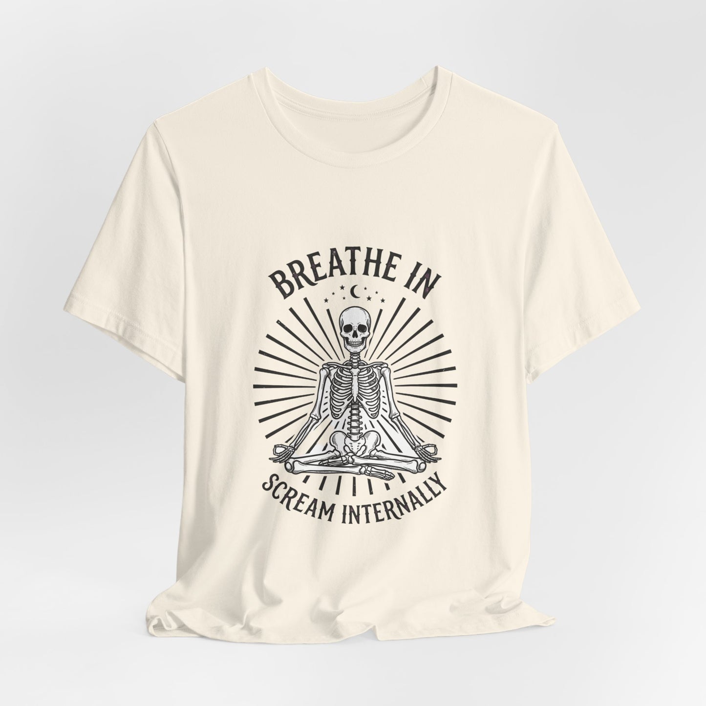 Breathe In Scream Internally Skeleton Tee | Dark Humor Goth Shirt