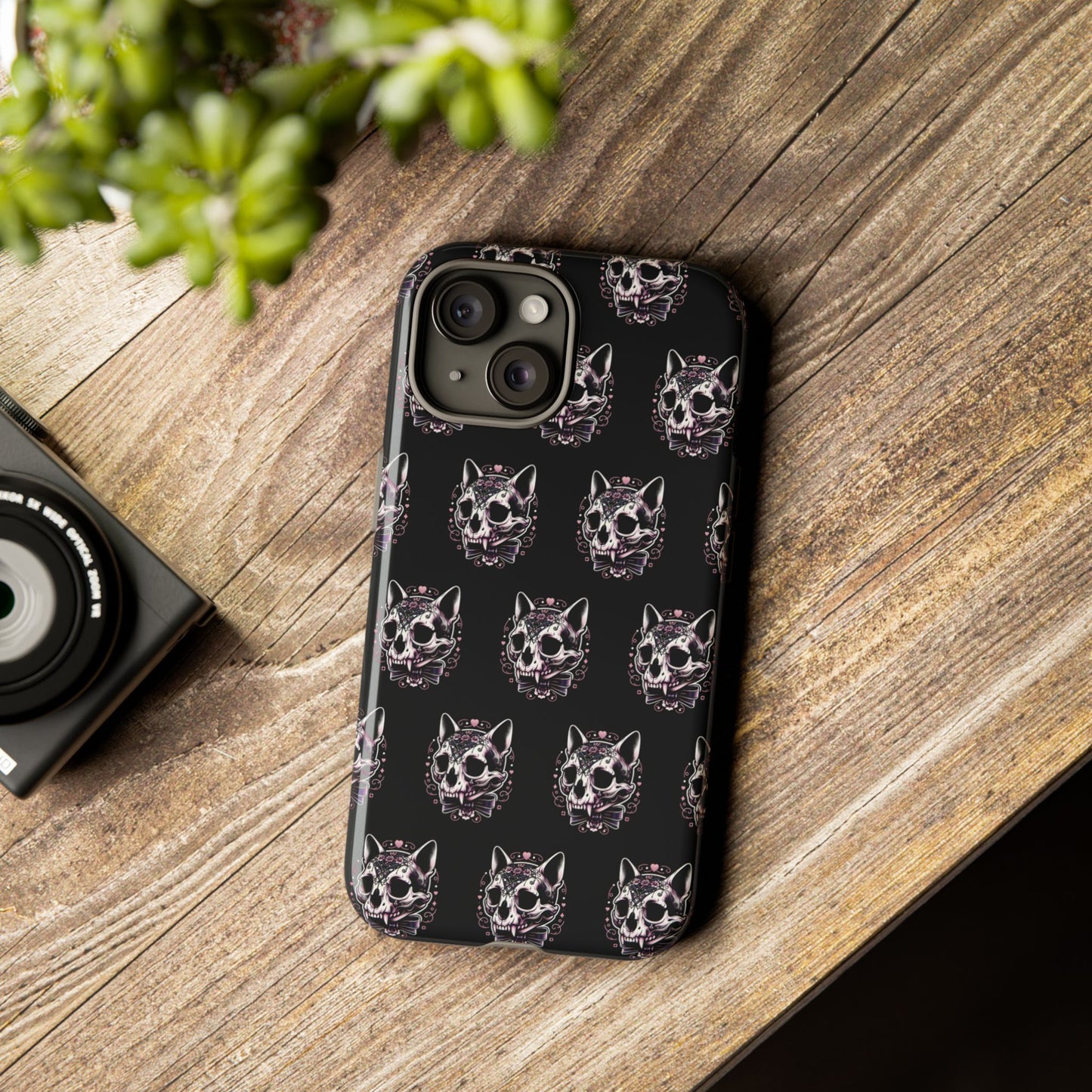 Cat Skull Dark Coquette Phone Case