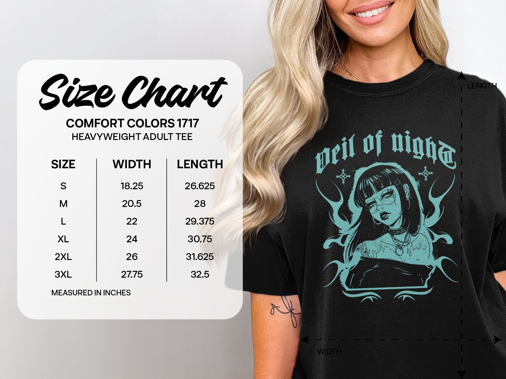 Veil of Night Graphic Heavyweight Adult Tee product