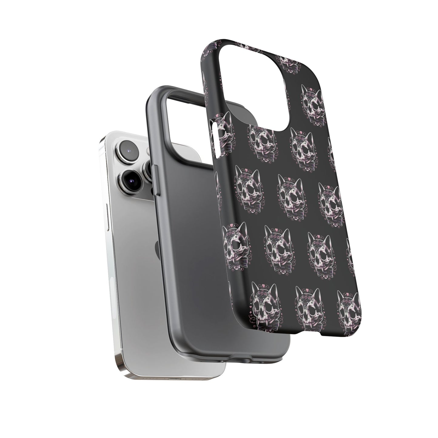 Cat Skull Dark Coquette Phone Case