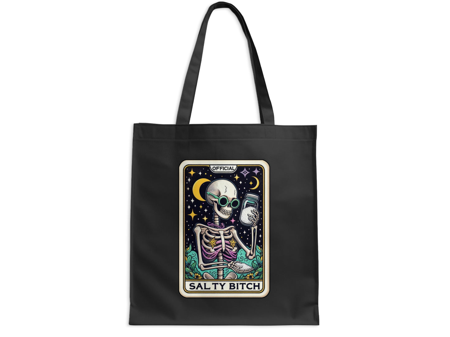 Official Salty Bitch Skeleton Design Tote Bag product type