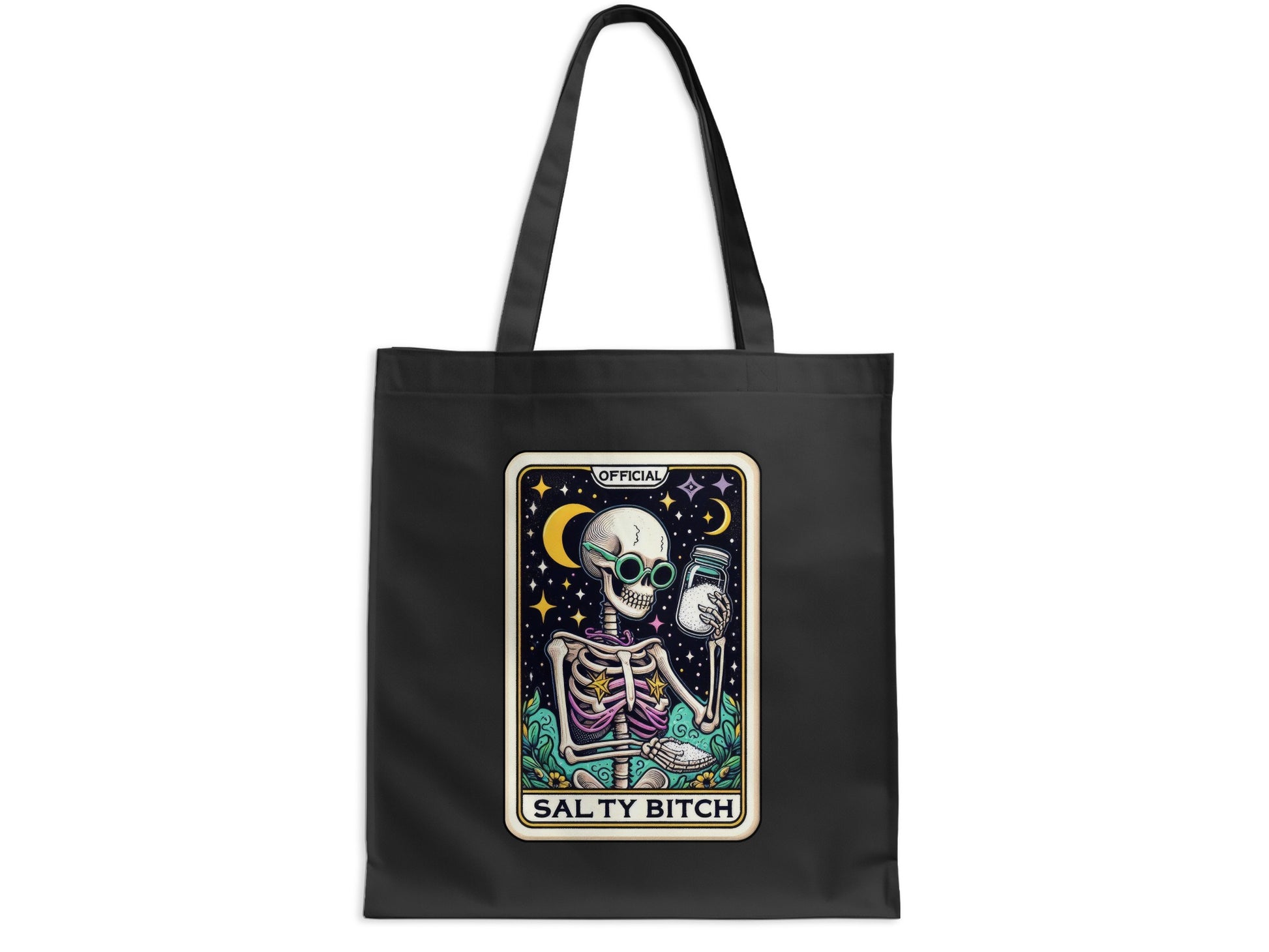 Official Salty Bitch Skeleton Design Tote Bag product type
