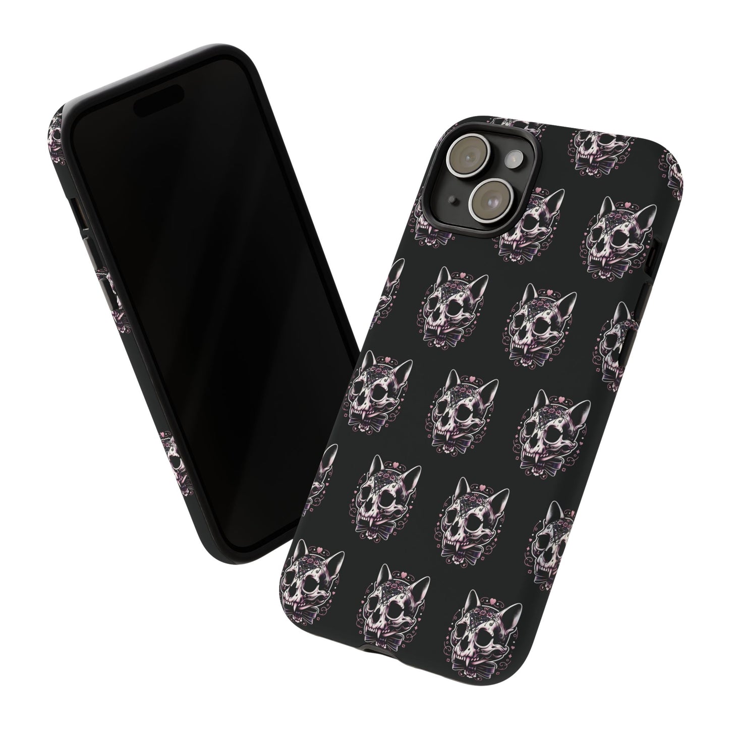 Cat Skull Dark Coquette Phone Case