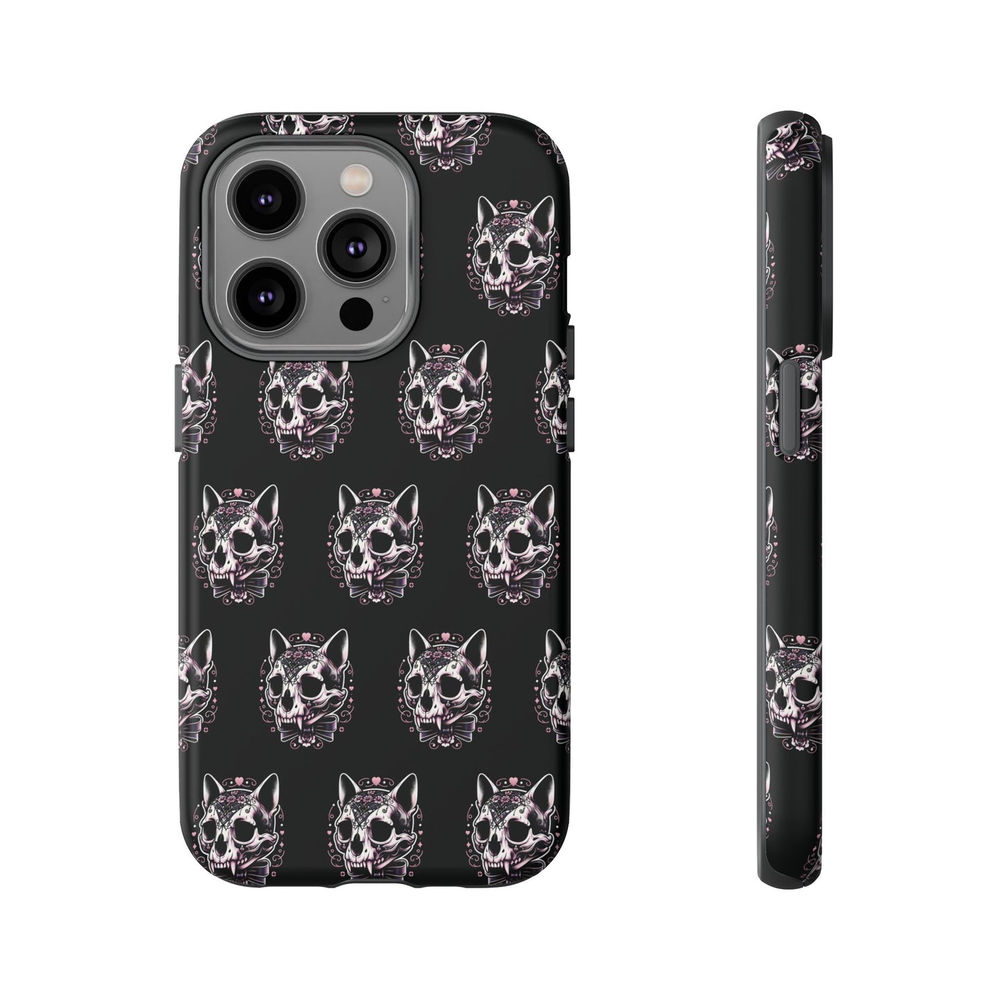 Cat Skull Dark Coquette Phone Case