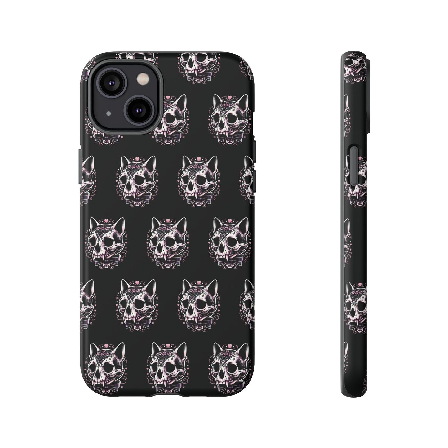 Cat Skull Dark Coquette Phone Case