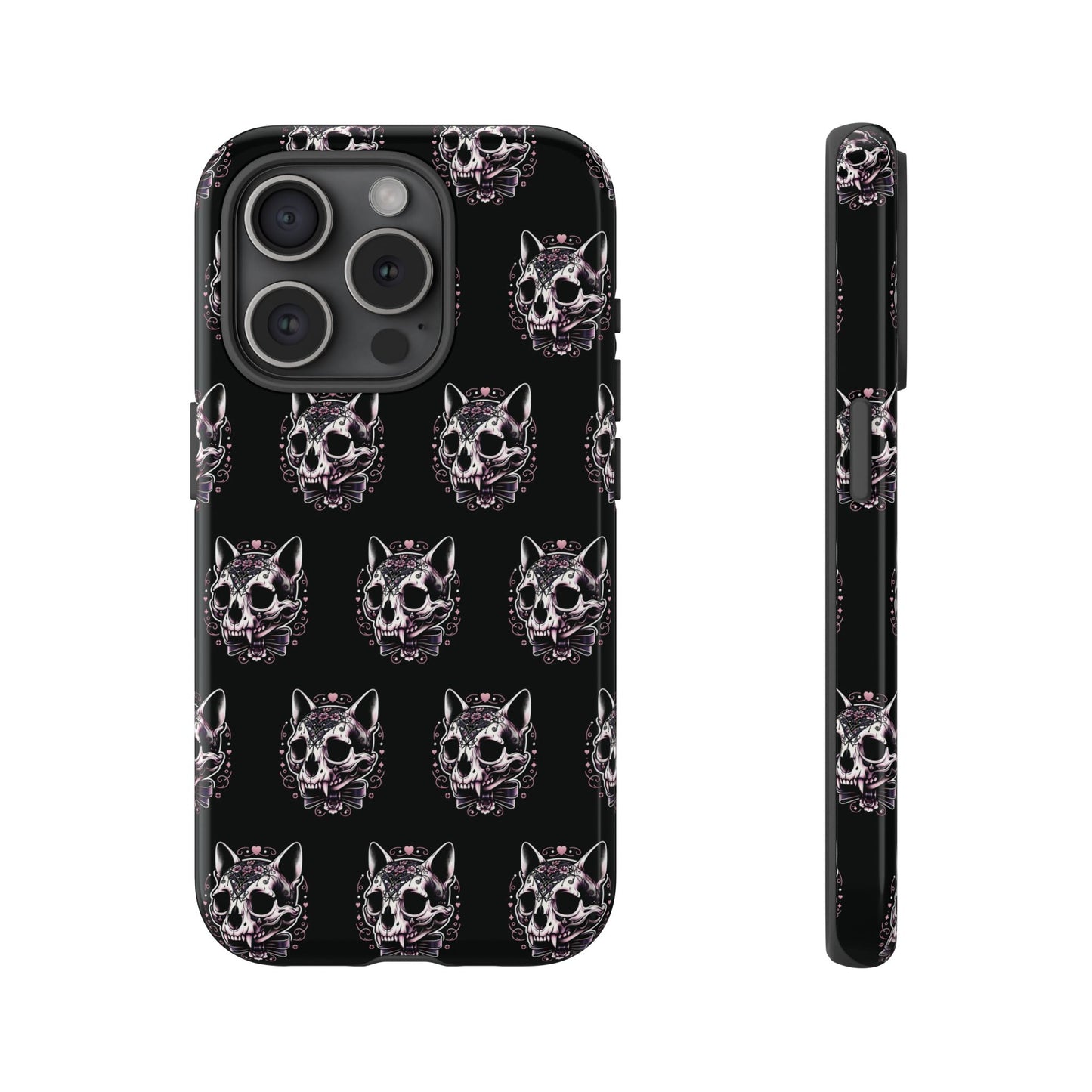 Cat Skull Dark Coquette Phone Case