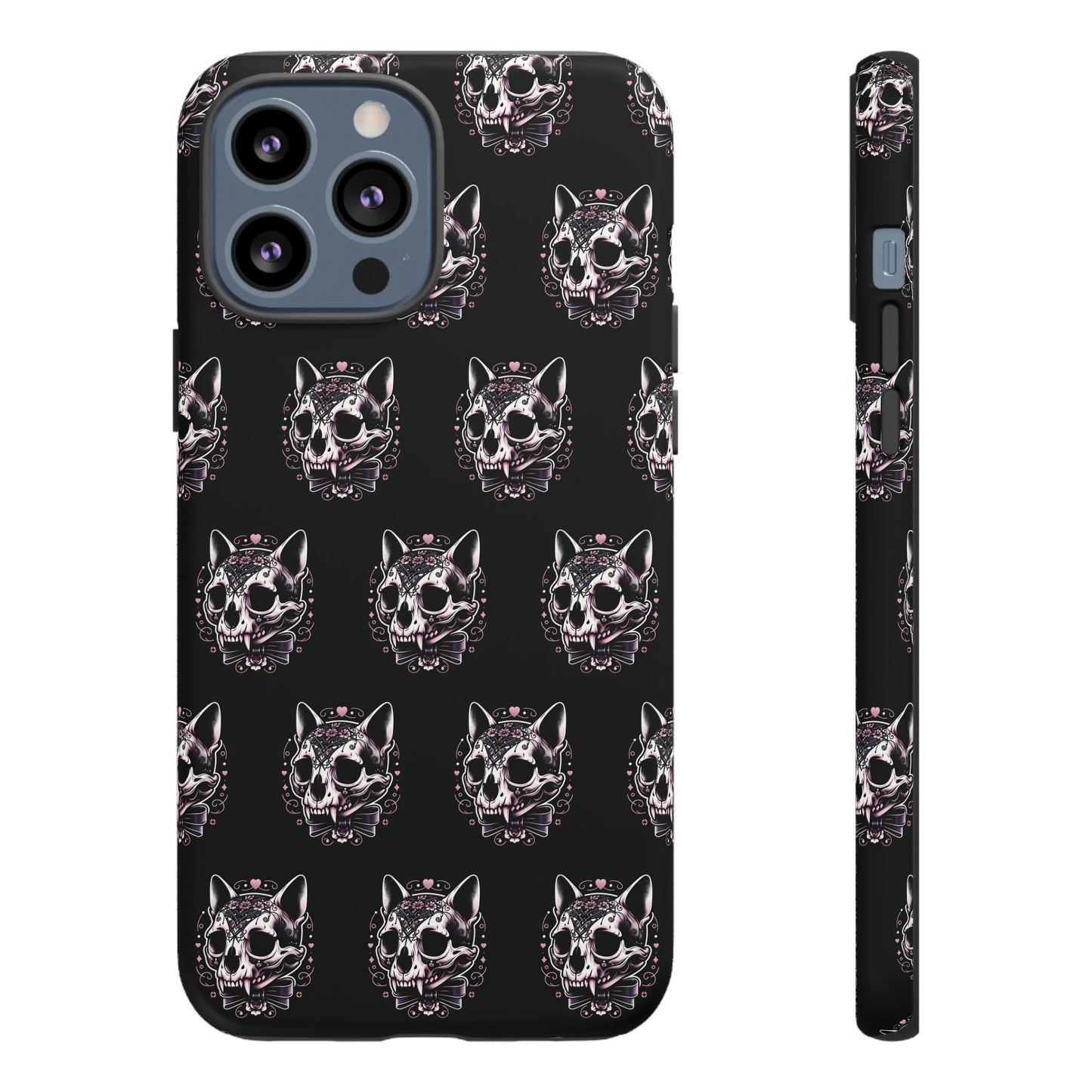 Cat Skull Dark Coquette Phone Case