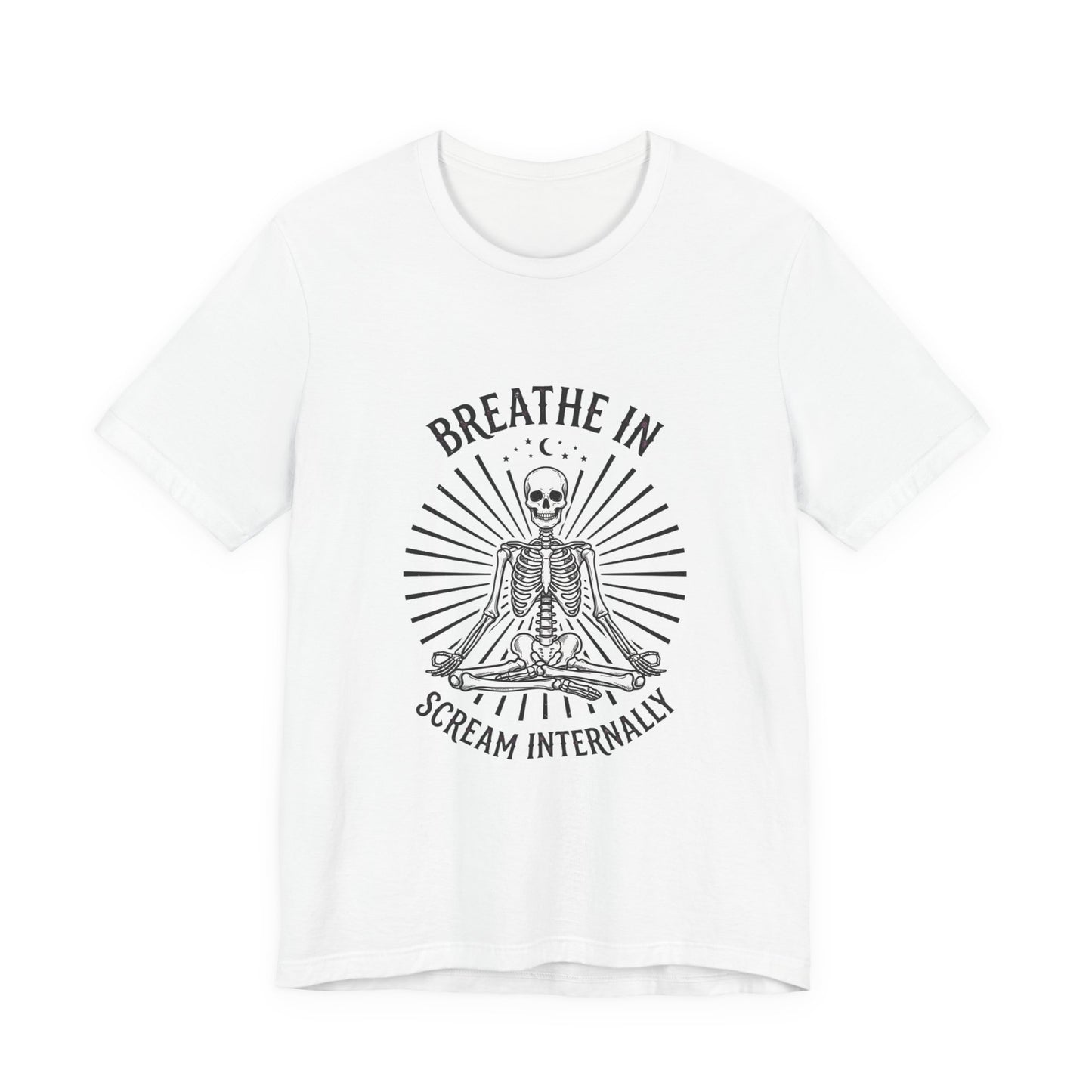 Breathe In Scream Internally Skeleton Tee | Dark Humor Goth Shirt