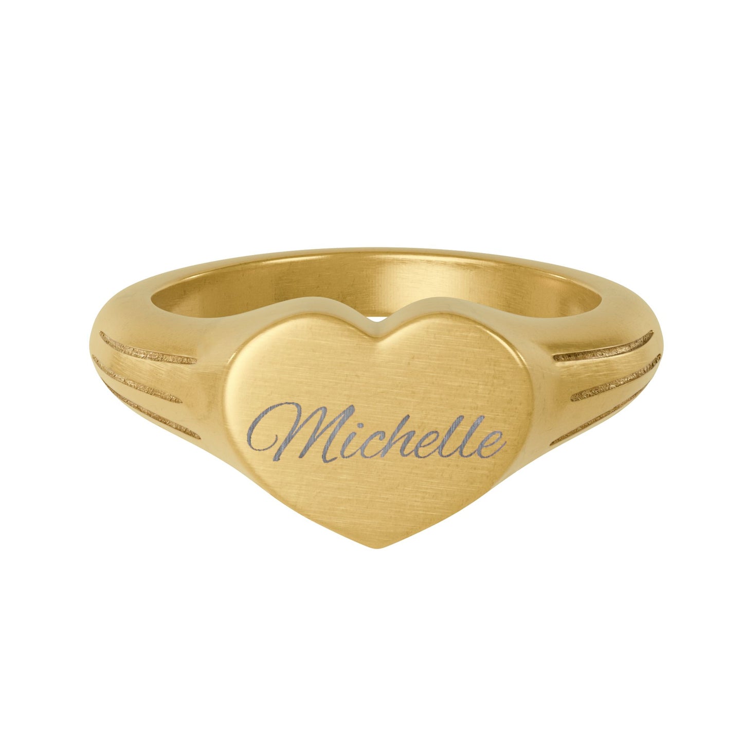 Heart Signet Ring | Personalized Engraved Name Ring
