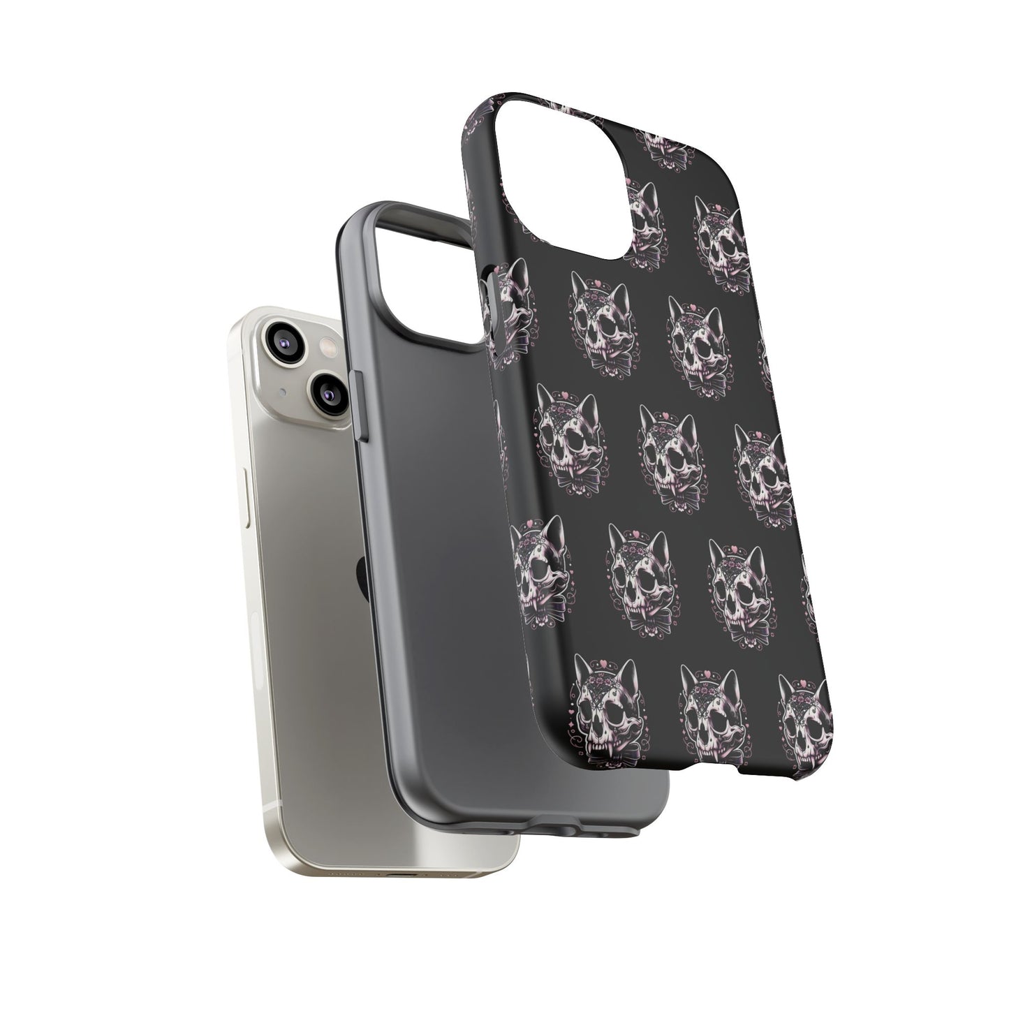 Cat Skull Dark Coquette Phone Case