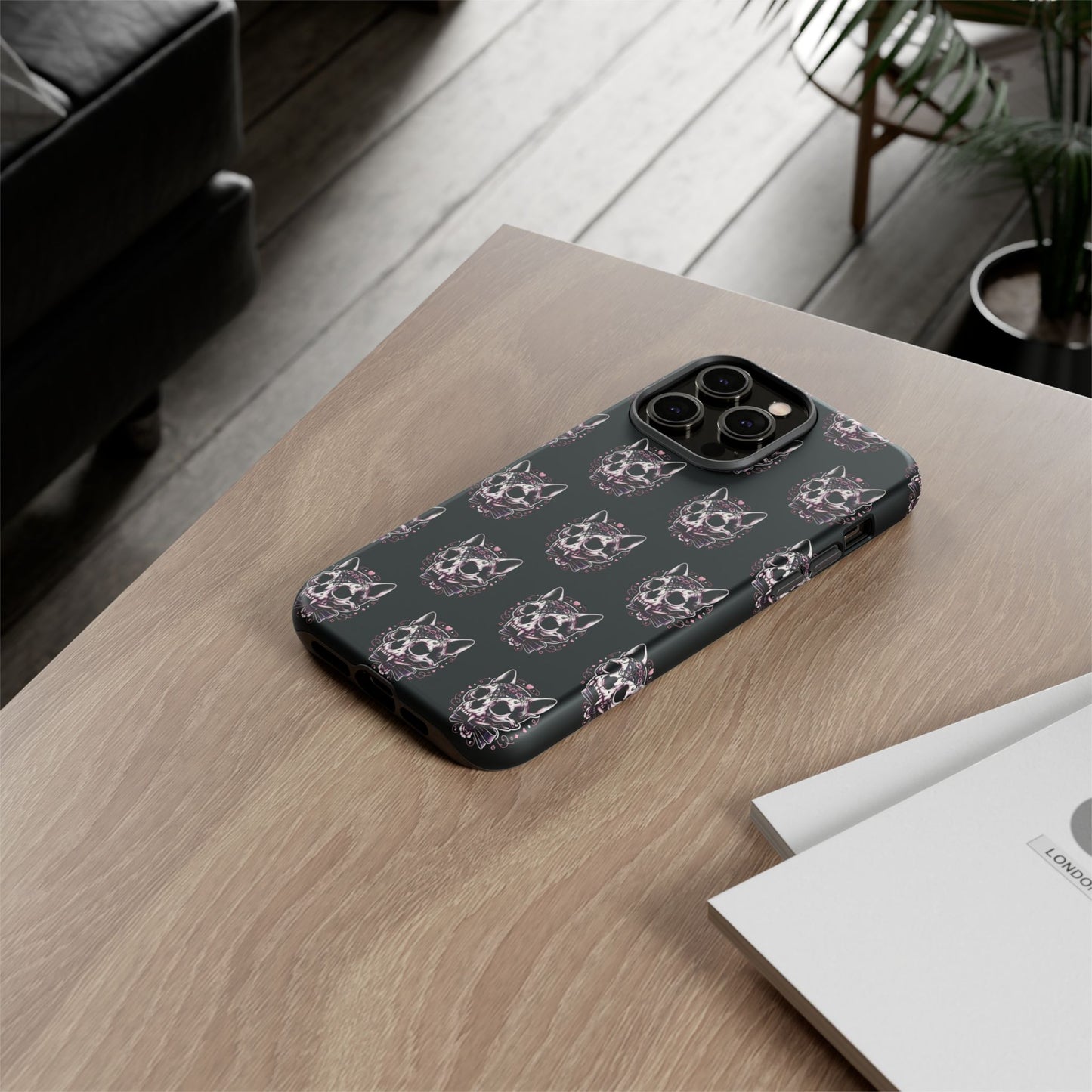 Cat Skull Dark Coquette Phone Case