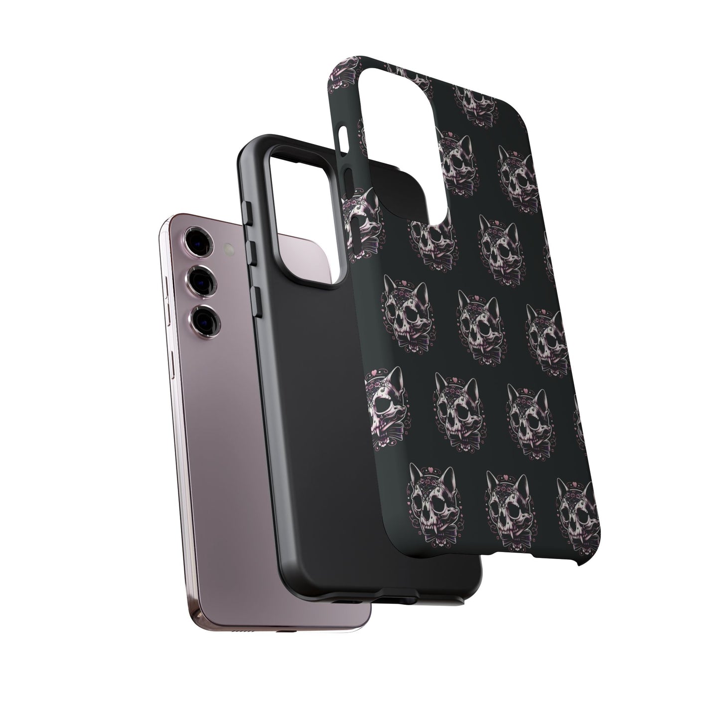 Cat Skull Dark Coquette Phone Case