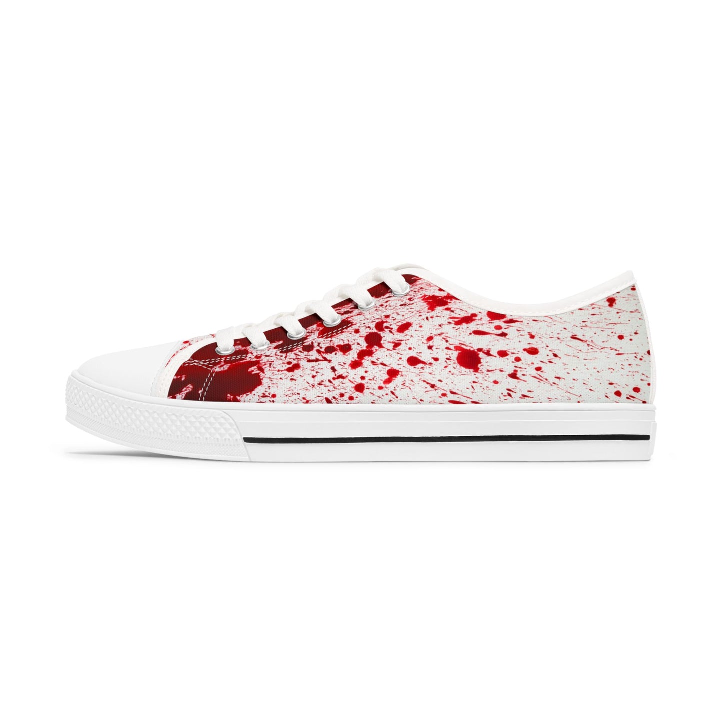 Blood Splatter Cosplay Sneakers - Gothic Low Top Shoes for Women