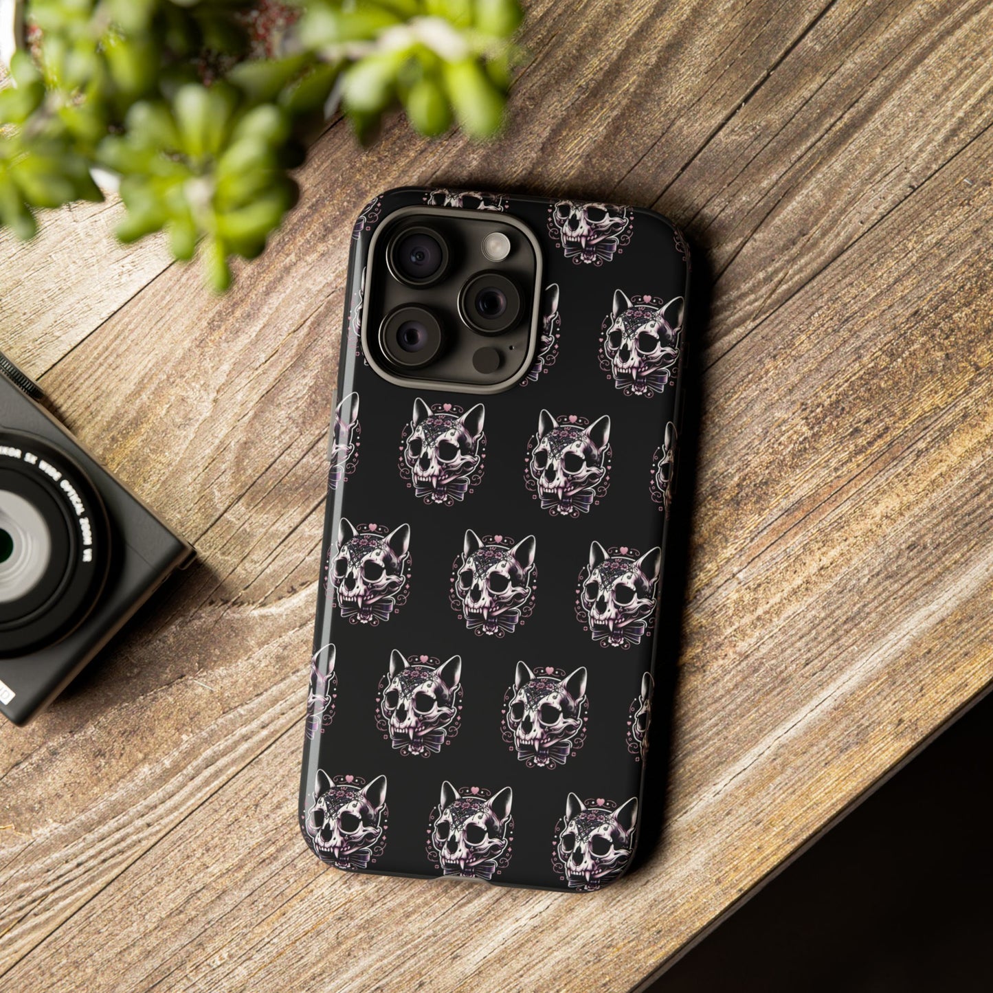 Cat Skull Dark Coquette Phone Case