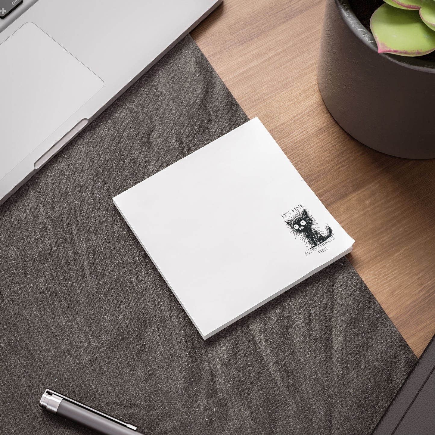 Stressed Cat Note Pads - It's Fine Everything is Fine - Cat Lover Gift