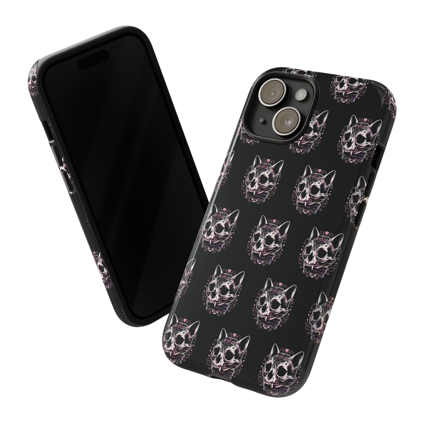 Cat Skull Dark Coquette Phone Case