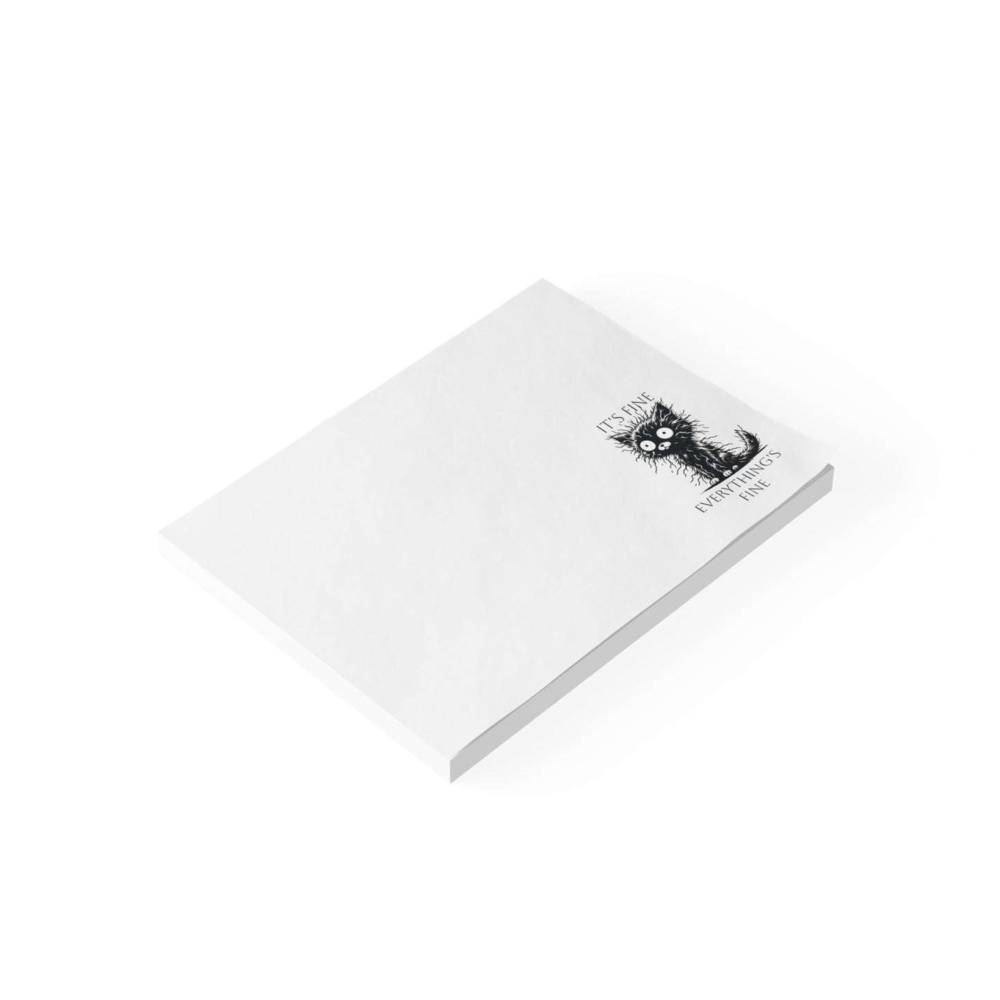Stressed Cat Note Pads - It's Fine Everything is Fine - Cat Lover Gift