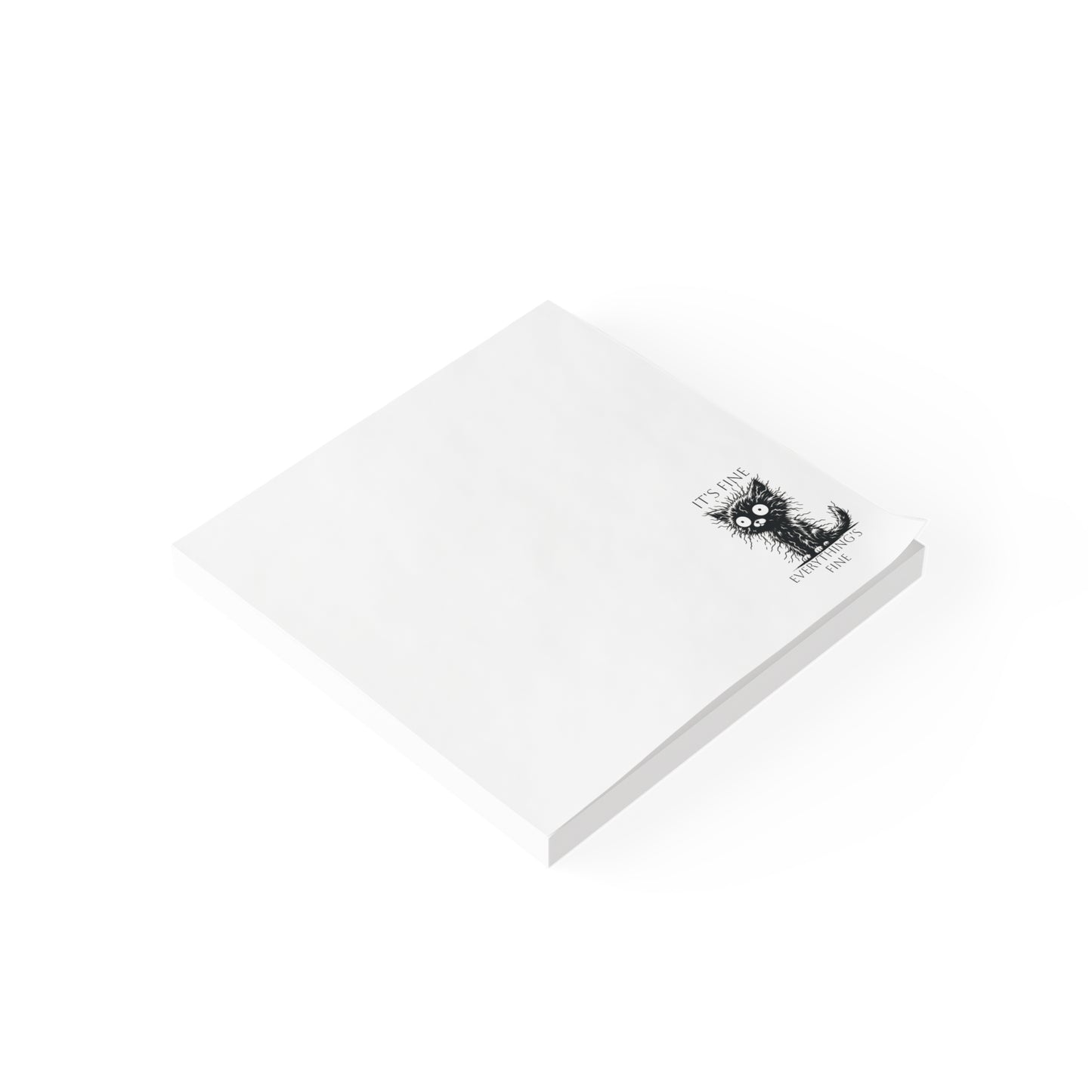 Stressed Cat Note Pads - It's Fine Everything is Fine - Cat Lover Gift