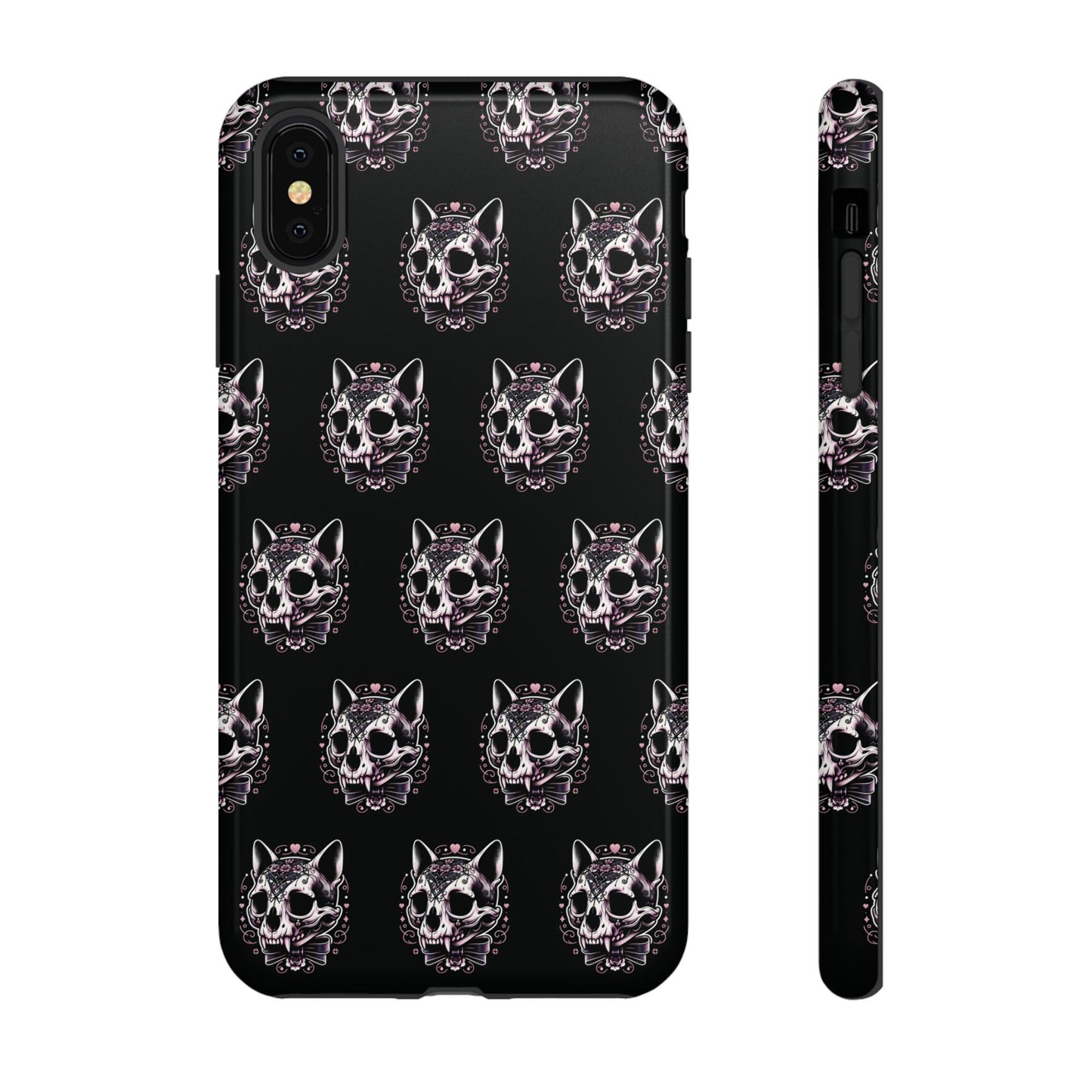 Cat Skull Dark Coquette Phone Case