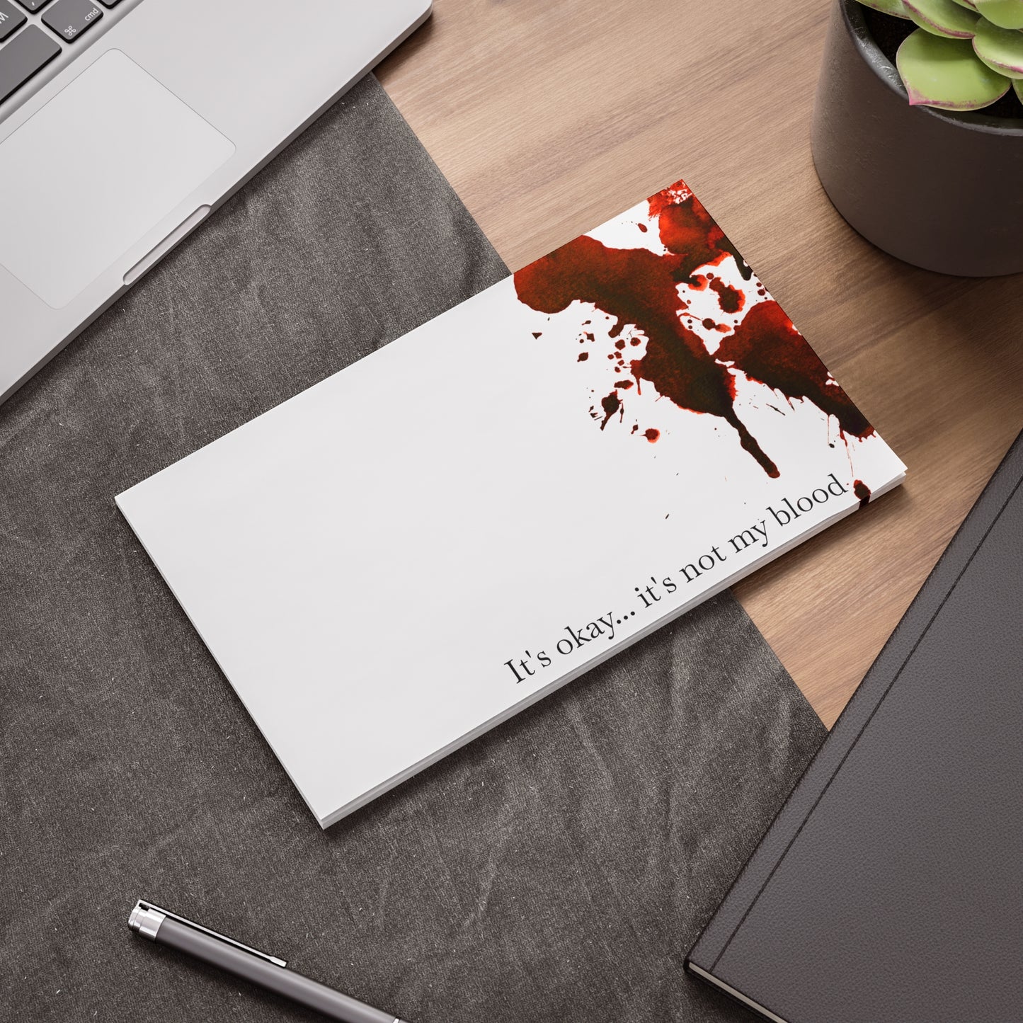 Bloody Crime Scene Note Pads - It's Not My Blood - True Crime Gift