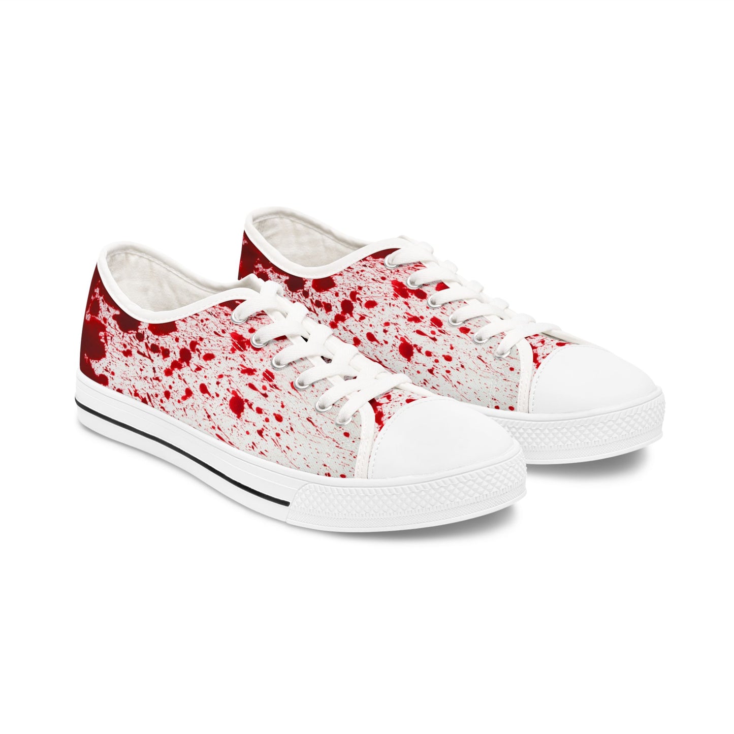 Blood Splatter Cosplay Sneakers - Gothic Low Top Shoes for Women