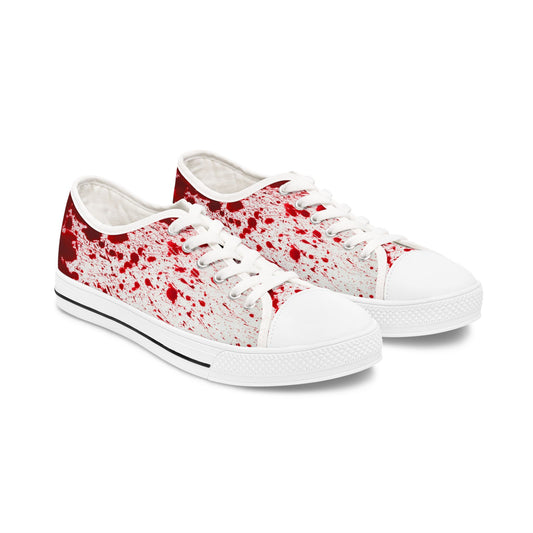 Blood Splatter Cosplay Sneakers - Gothic Low Top Shoes for Women