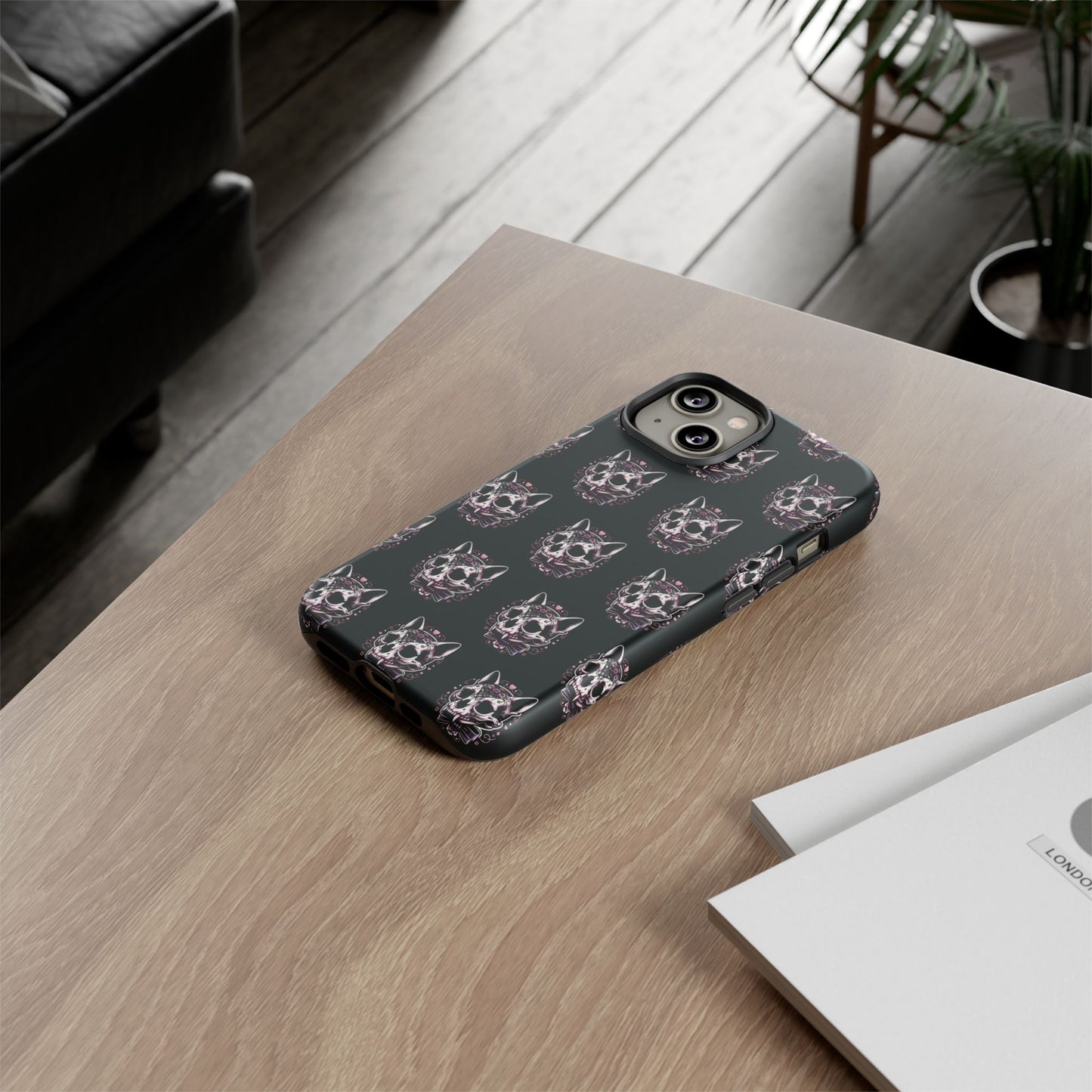 Cat Skull Dark Coquette Phone Case