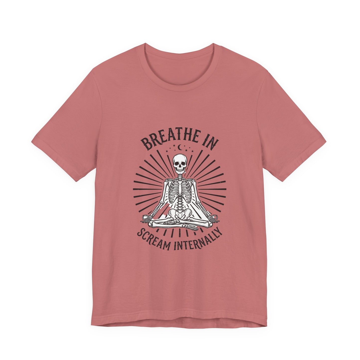 Breathe In Scream Internally Skeleton Tee | Dark Humor Goth Shirt