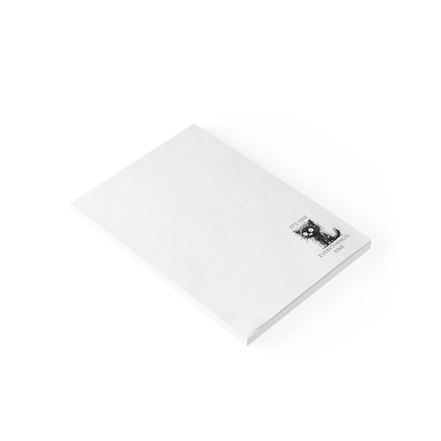 Stressed Cat Note Pads - It's Fine Everything is Fine - Cat Lover Gift