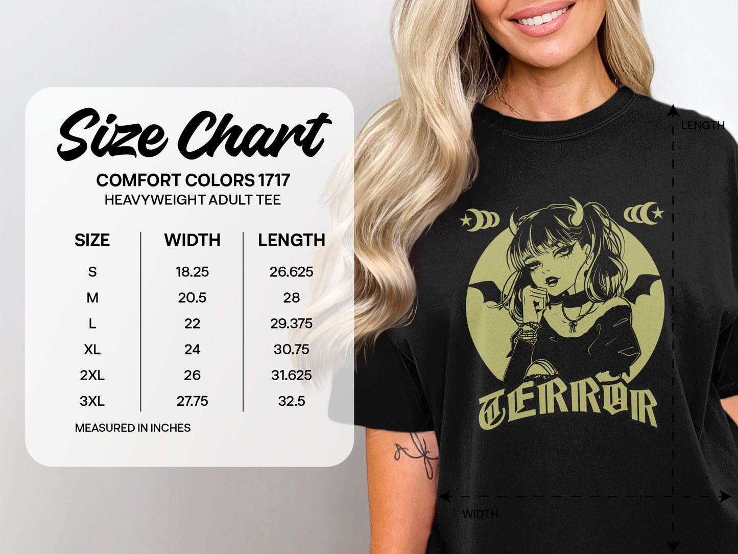 Gothic Vampire Style Graphic Printed Tee product