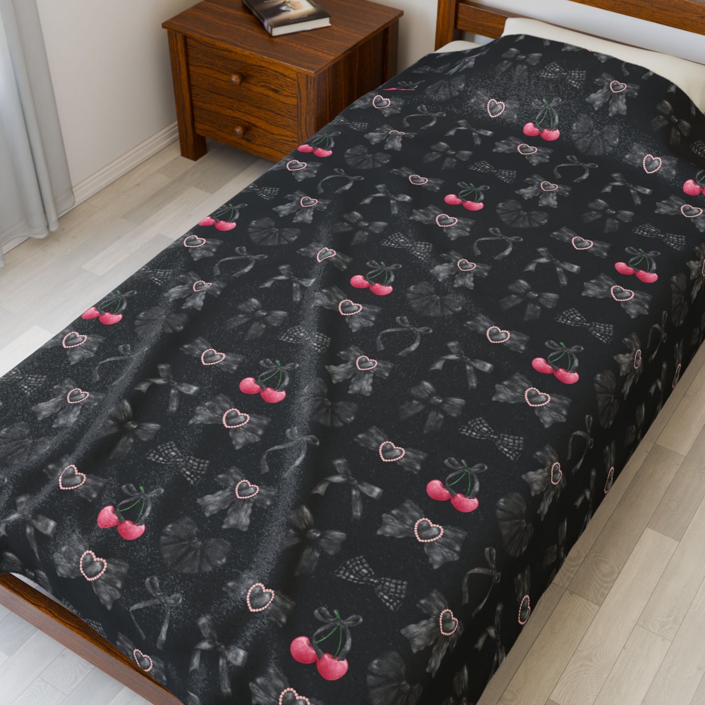Dark Coquette Velveteen Plush Blanket