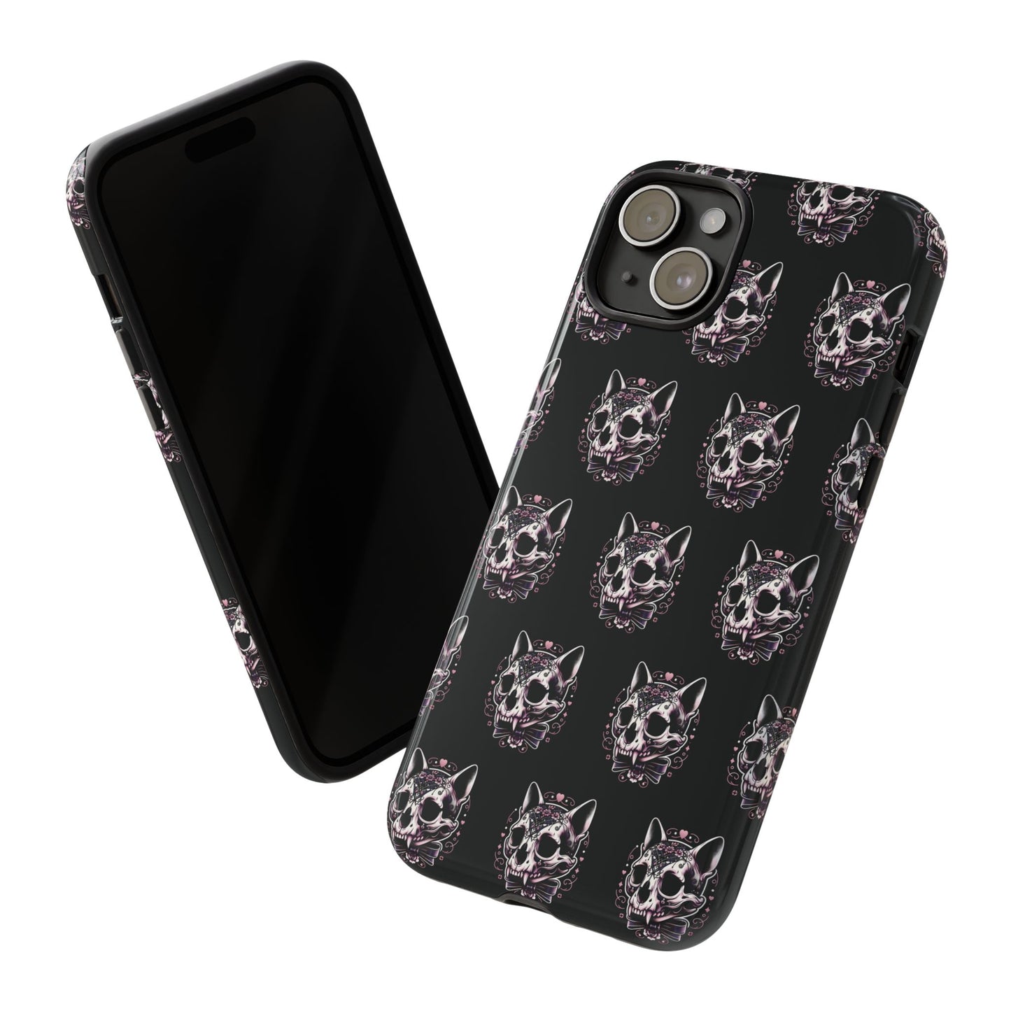 Cat Skull Dark Coquette Phone Case