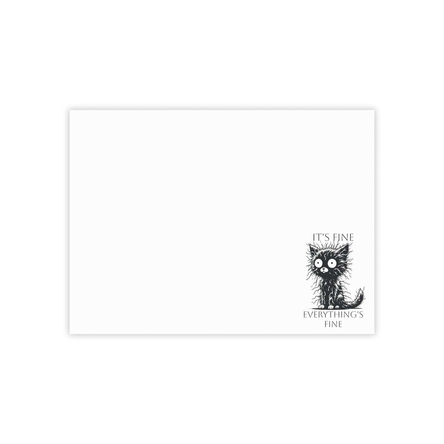 Stressed Cat Note Pads - It's Fine Everything is Fine - Cat Lover Gift