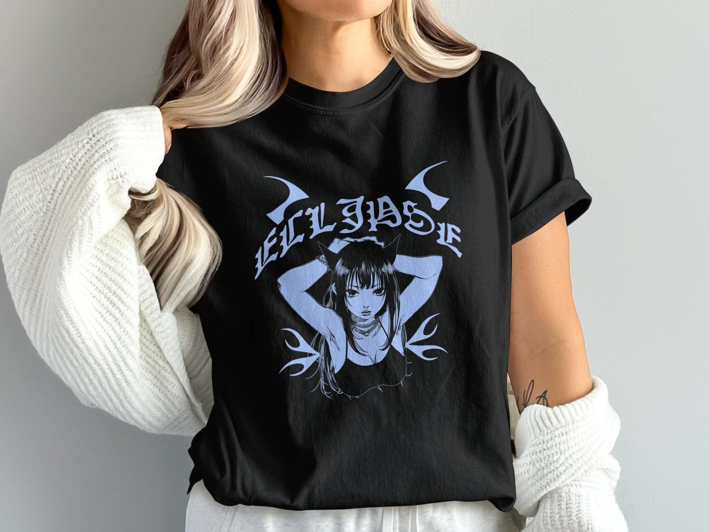 Goth Anime Character Graphic T-Shirt product