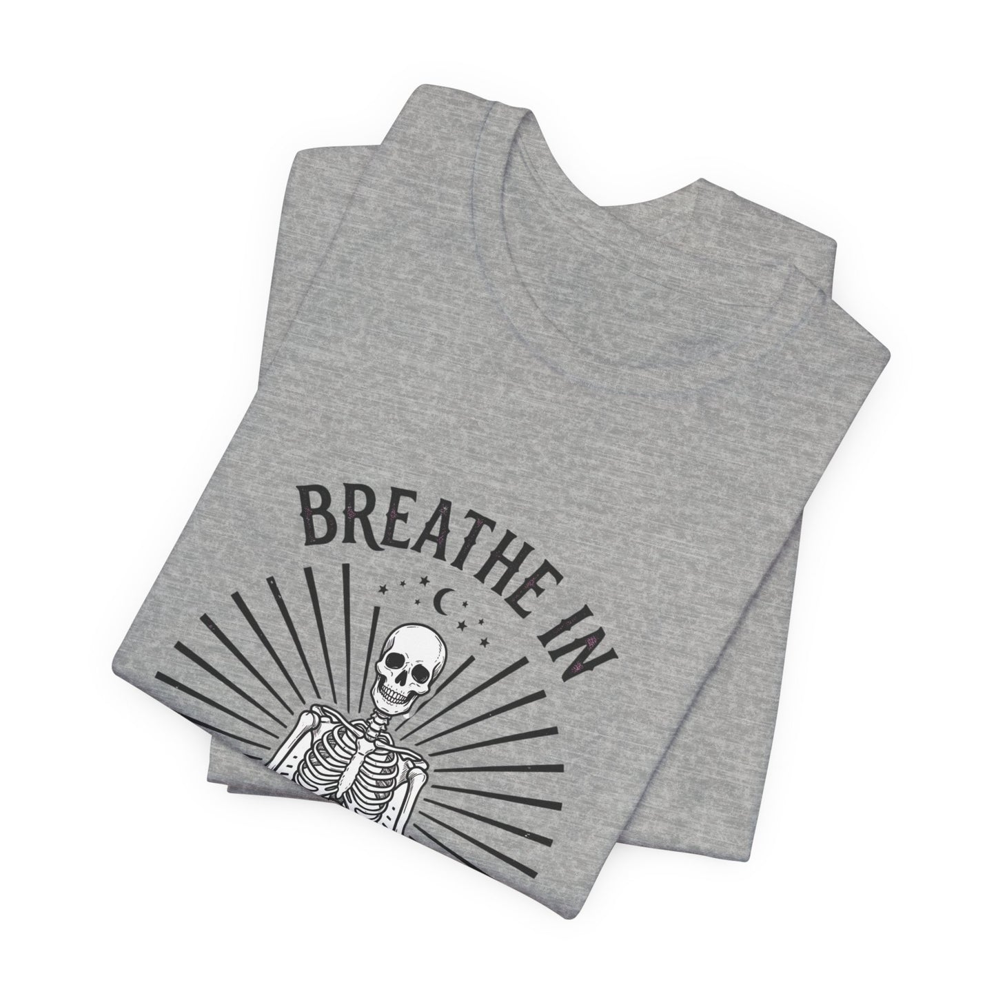 Breathe In Scream Internally Skeleton Tee | Dark Humor Goth Shirt