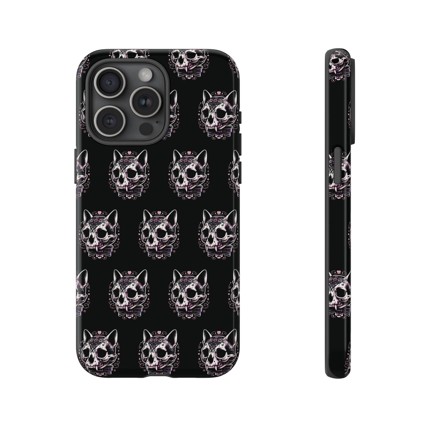 Cat Skull Dark Coquette Phone Case