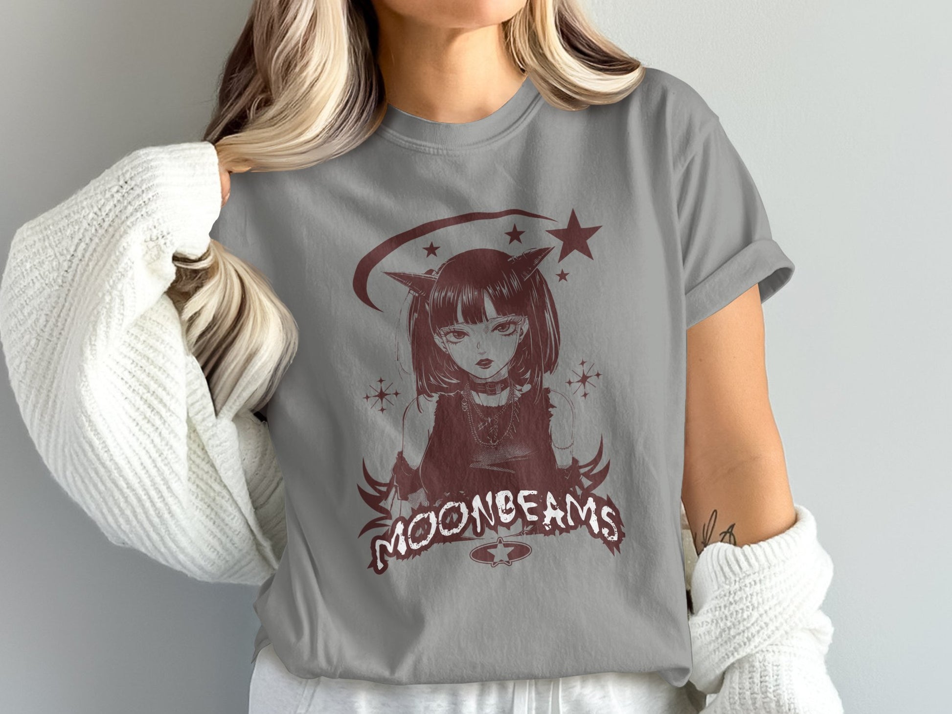 Moonbeams Design Anime Theme Graphic T-Shirt product type