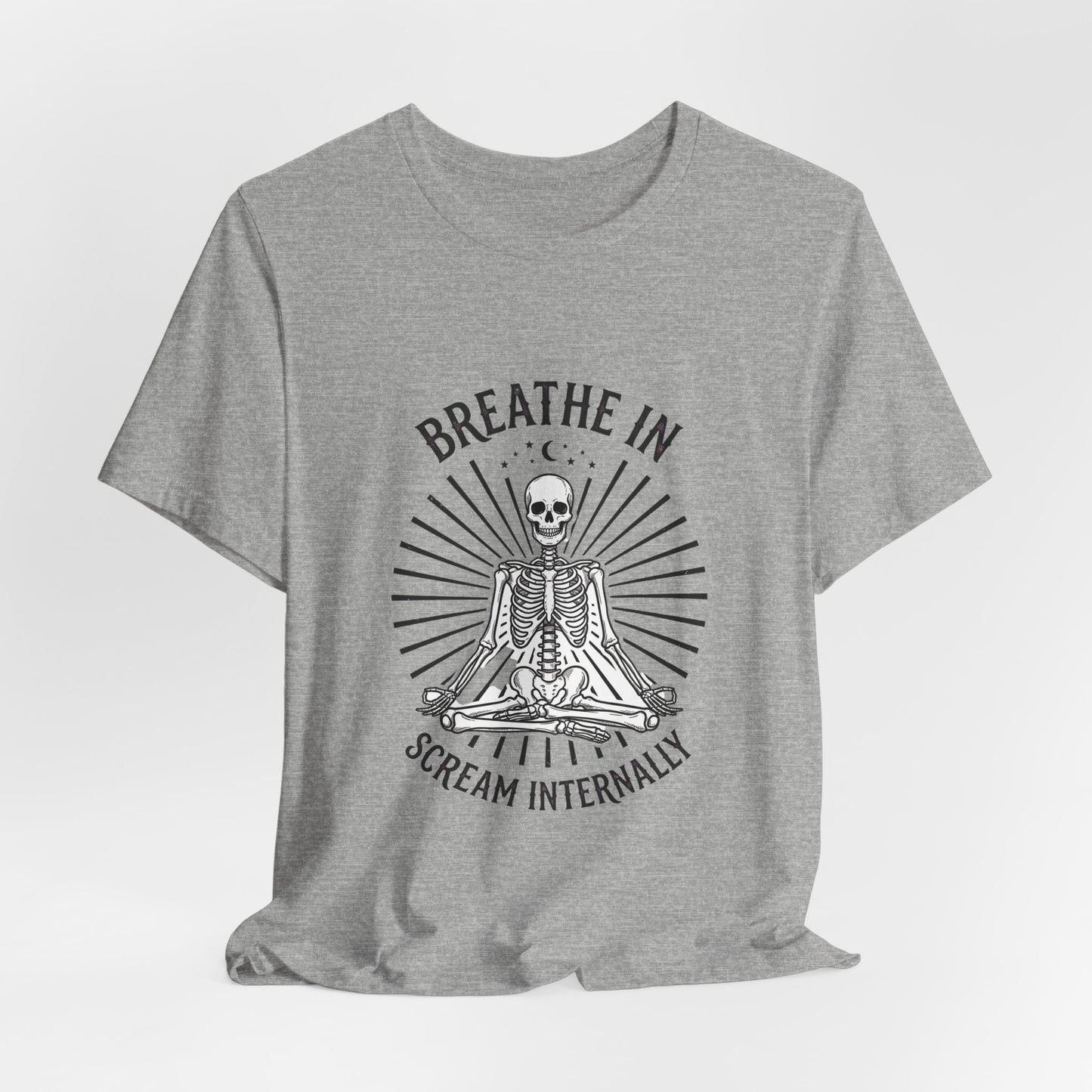 Breathe In Scream Internally Skeleton Tee | Dark Humor Goth Shirt