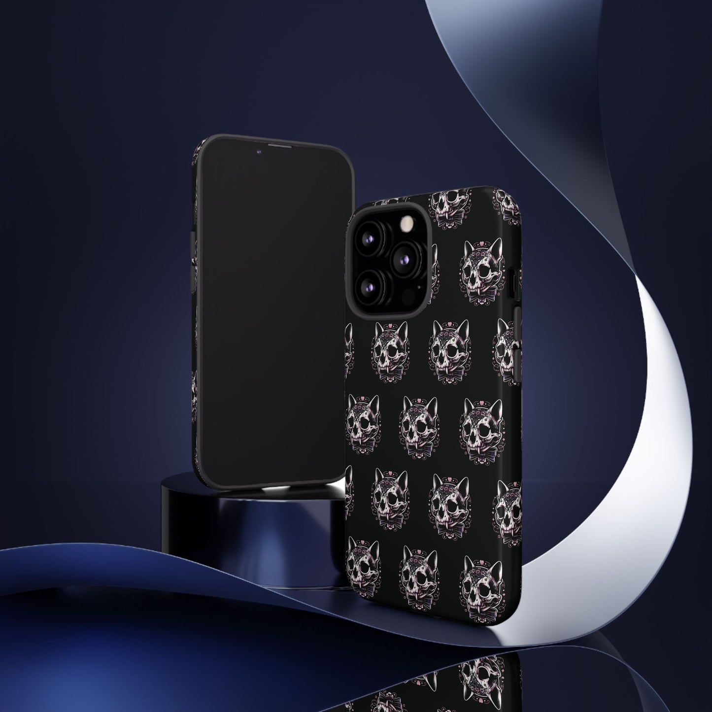Cat Skull Dark Coquette Phone Case