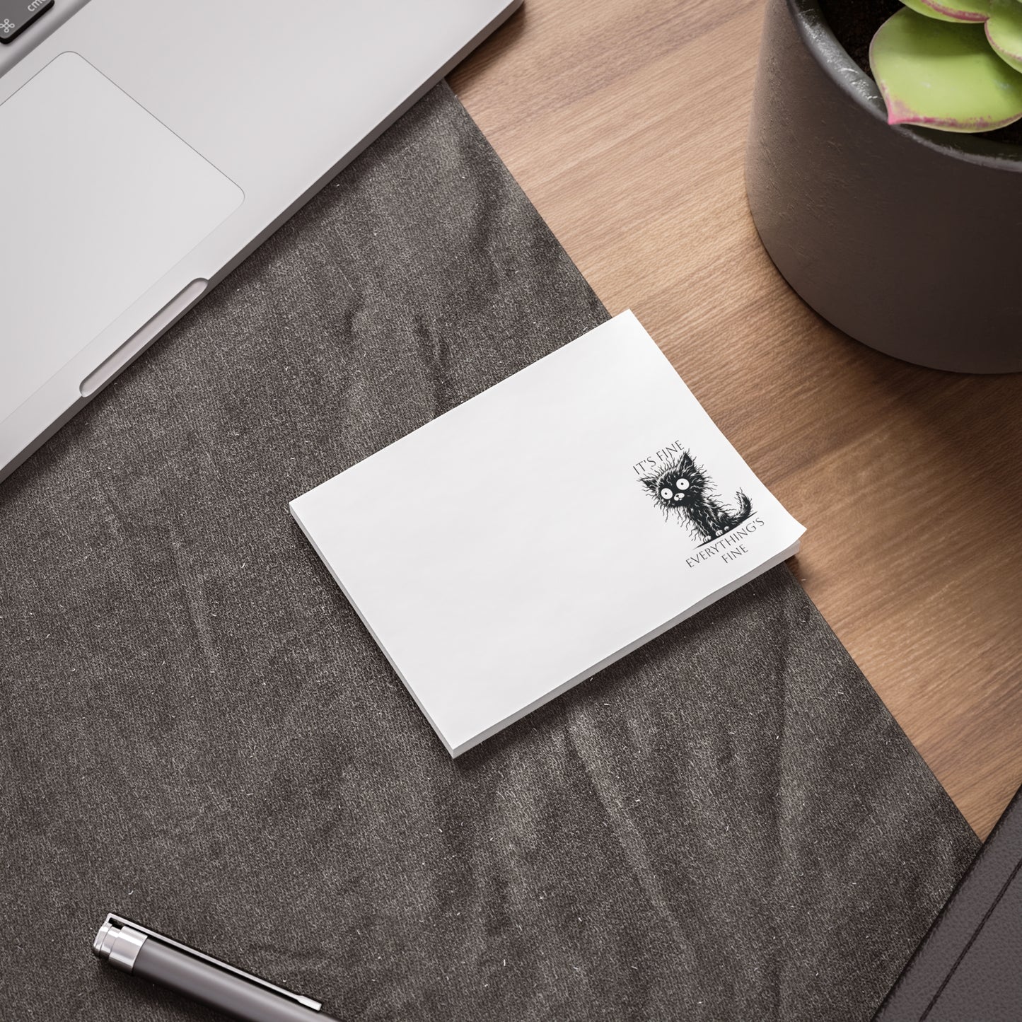 Stressed Cat Note Pads - It's Fine Everything is Fine - Cat Lover Gift