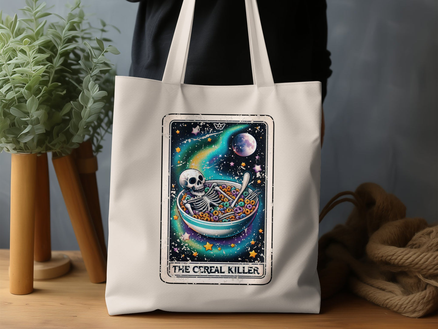 The Cereal Killer Artistic Tote Bag product type