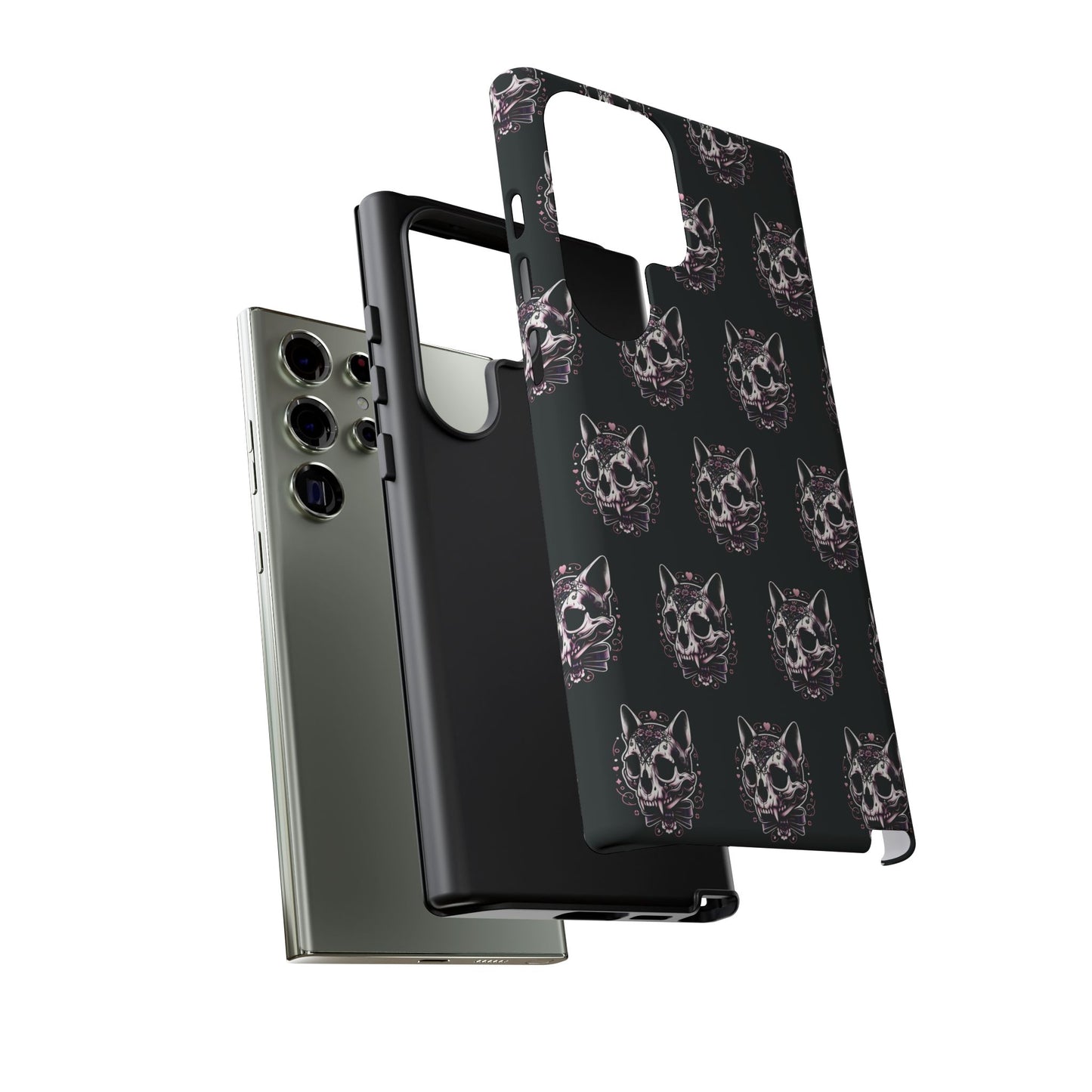 Cat Skull Dark Coquette Phone Case