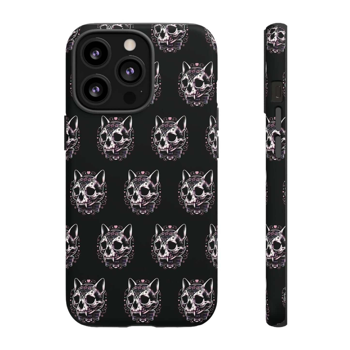 Cat Skull Dark Coquette Phone Case