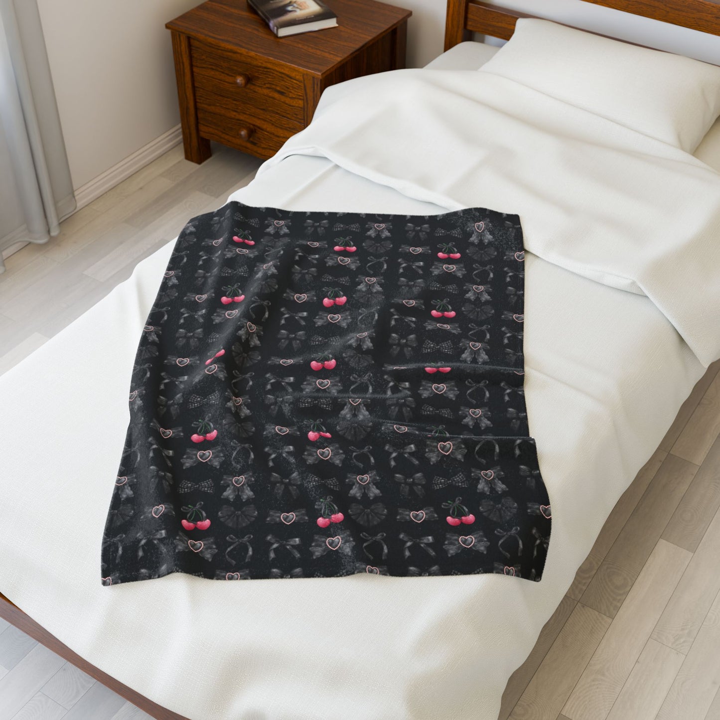 Dark Coquette Velveteen Plush Blanket