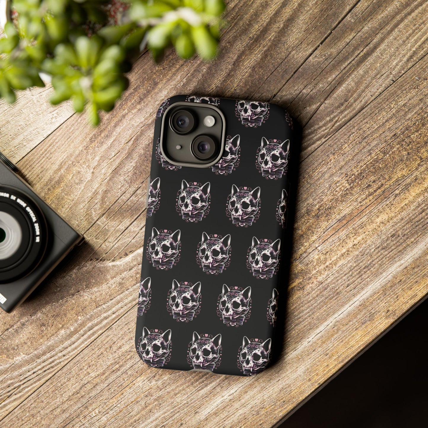 Cat Skull Dark Coquette Phone Case