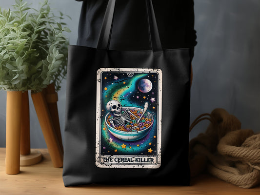 The Cereal Killer Tarot Card Art Funny Tote Bag Product