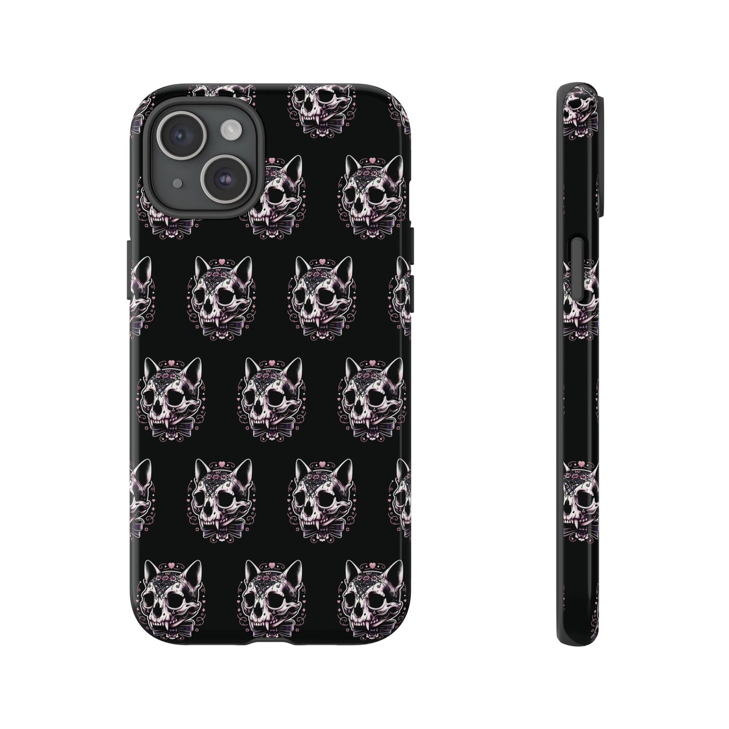Cat Skull Dark Coquette Phone Case
